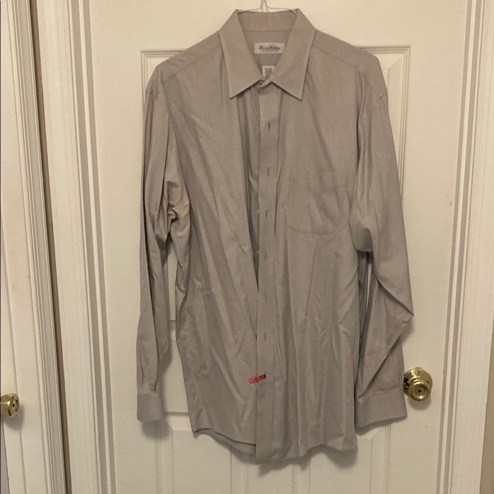 Brooks Brothers Men's dress Gray button down Shirt